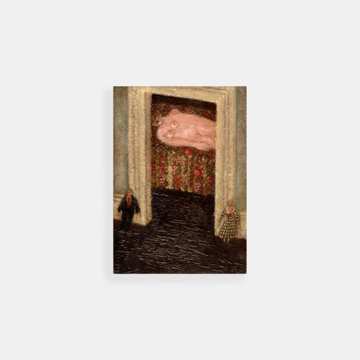 Plum Cloutman Sentinels, 2022 Pastel, watercolour pencil, and oil on paper mounted on board 21 x 15 cm