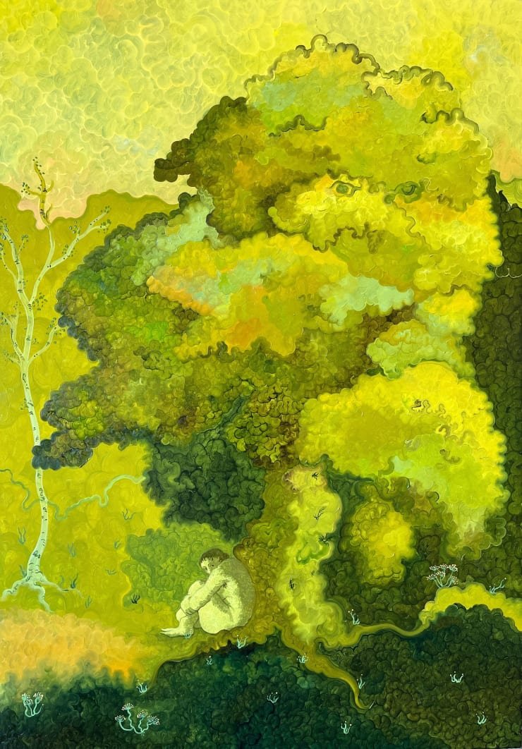 Georg Wilson This Is The Place, 2023 Oil on panel 100 x 70 cm