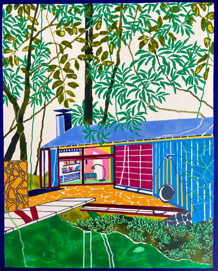 Charlotte Keates A seed of growth (nine), 2023 Acrylic on clay board 20.5 x 25.5cm