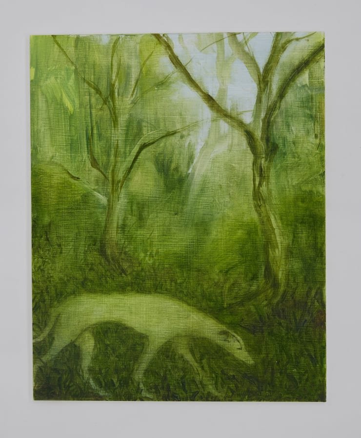 Xanthe Burdett I've seen it in the woods, 2023 Oil on board 25 x 20 cm