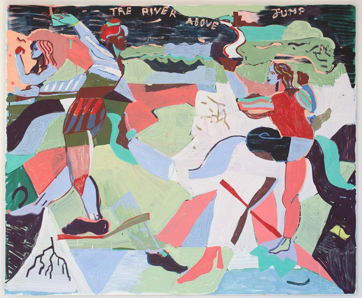 Ed Burkes The River Above, 2023 Oil on canvas 120 x 145 cm