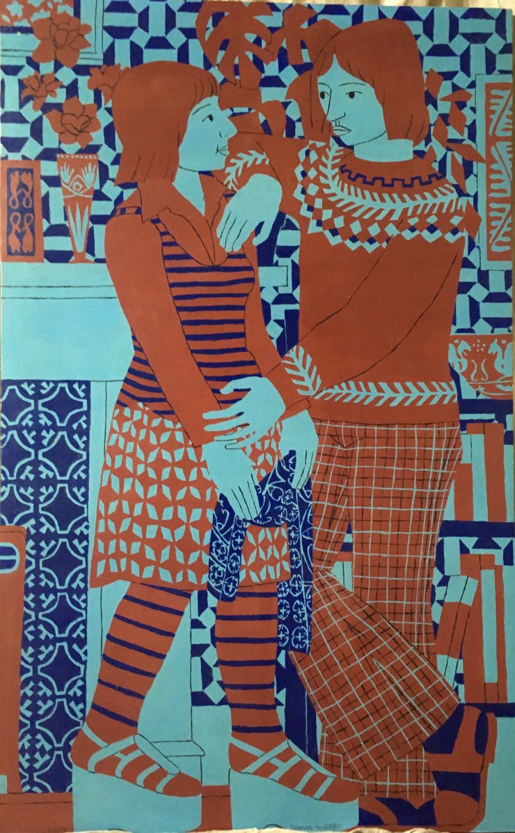 Norman Gilbert, Patterns in Blue and Red, 1977