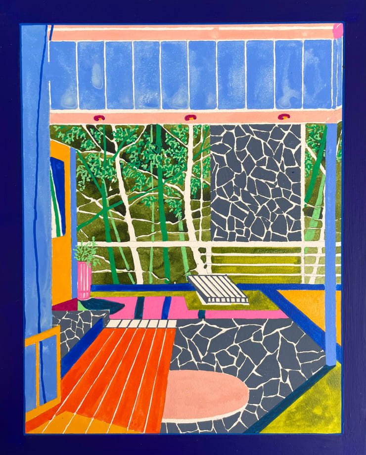 Charlotte Keates A seed of growth (eight), 2023 Acrylic on clay board 20.5 x 25.5cm