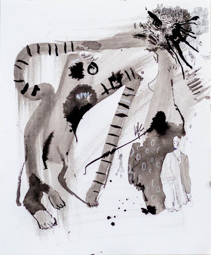 Dannielle Hodson Good Catastrophe, 2023 Ink and pencil on paper 26 x 22 cm