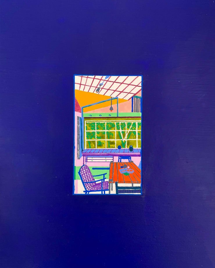 Charlotte Keates A seed of growth (two), 2023 Acrylic on clay board 20.5 x 25.5cm