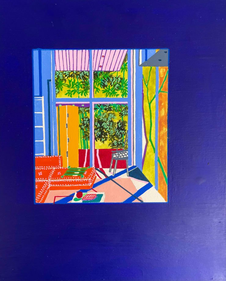 Charlotte Keates A seed of growth (four), 2023 Acrylic on clay board 20.5 x 25.5cm