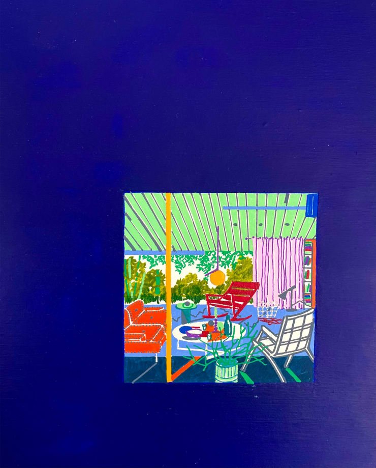 Charlotte Keates A seed of growth (three), 2023 Acrylic on clay board 20.5 x 25.5cm