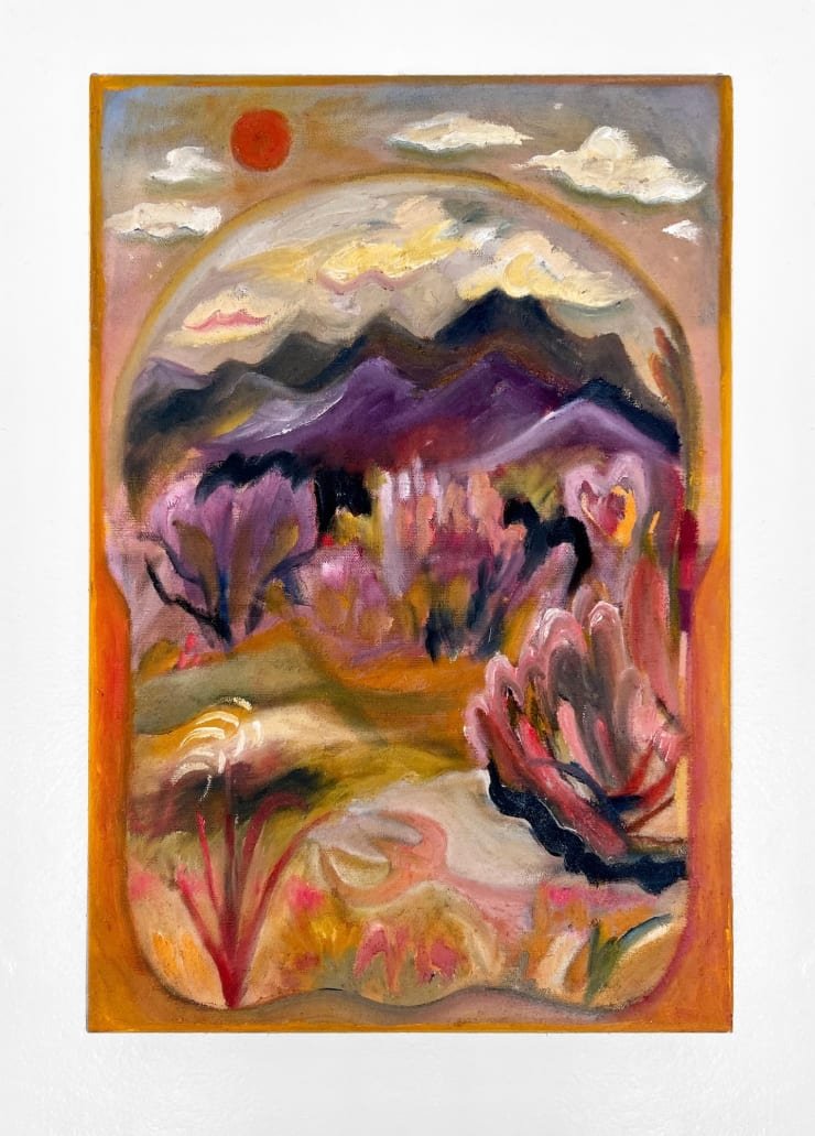 Margaret R. Thompson I Dream of Rain, 2023 Oil, wax, galisteo earth, mica on linen 45.7 x 30.5 cm 18 x 12 in