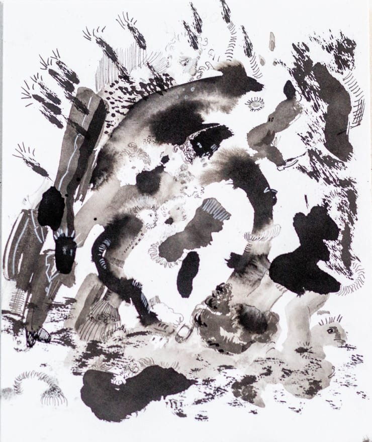 Dannielle Hodson Maggot, 2023 Ink and pencil on paper 26 x 22 cm