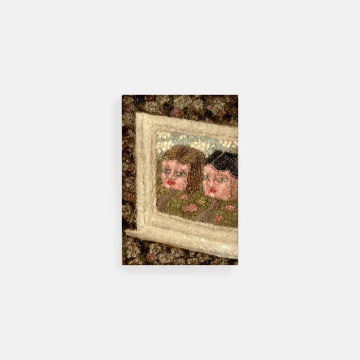 Plum Cloutman I Want To See a Human Face, 2022 Pastel, watercolour pencil and oil on paper mounted on board 13 x 8.5 cm