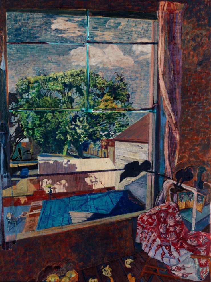 Danny Leyland Halfway House, 2023 Oil on linen 120 x 90 cm To be shown in the exhibition, Reverdie, in Edinburgh.