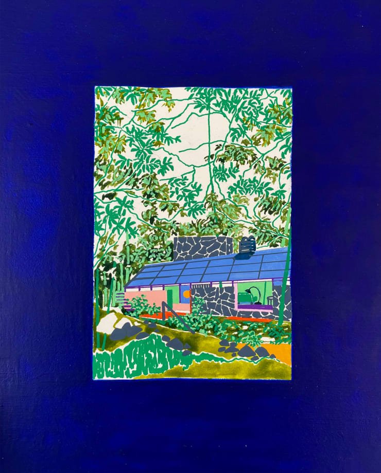 Charlotte Keates A seed of growth (five), 2023 Acrylic on clay board 20.5 x 25.5cm